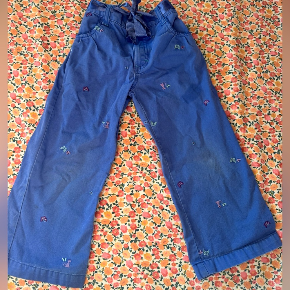 Healthtex Blue Embroidered Kids Pants